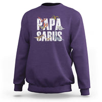 Papasaurus Funny Dinosaur Father's Day Sweatshirt - Wonder Print Shop