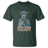 Dog Dad T Shirt Pitbull Dog Tattoo I Love Dad Father's Day Dog Lover - Wonder Print Shop