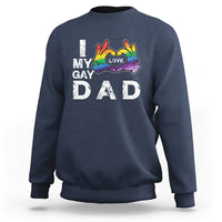 Father's Day LGBT Pride Sweatshirt I Love My Gay Dad - Wonder Print Shop