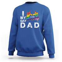 Father's Day LGBT Pride Sweatshirt I Love My Gay Dad - Wonder Print Shop