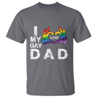 Father's Day LGBT Pride T Shirt I Love My Gay Dad - Wonder Print Shop