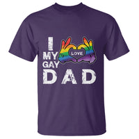 Father's Day LGBT Pride T Shirt I Love My Gay Dad - Wonder Print Shop