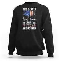 Father's Day Sweatshirt One Badass Bonus Dad Skull - Wonder Print Shop