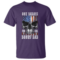 Father's Day T Shirt One Badass Bonus Dad Skull - Wonder Print Shop