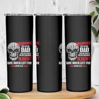 Autism Awareness Skinny Tumbler Warning This Autism Dad Uses His Patience On His Children Father's Day