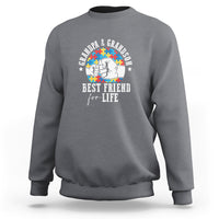 Autism Awareness Sweatshirt Grandpa Grandson Best Friend For Life Father's Day - Wonder Print Shop