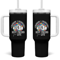 Autism Awareness Tumbler With Handle Grandpa Grandson Best Friend For Life Father's Day