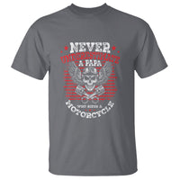 Never Underestumate A Papa Who Rides A Motorcycle Father's Day T Shirt - Wonder Print Shop
