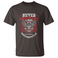 Never Underestumate A Papa Who Rides A Motorcycle Father's Day T Shirt - Wonder Print Shop