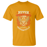 Never Underestumate A Papa Who Rides A Motorcycle Father's Day T Shirt - Wonder Print Shop