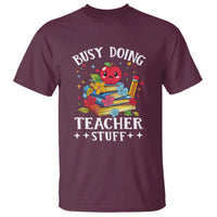Funny Busy Doing Teacher Stuff Retro T Shirt - Wonder Print Shop