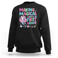 1st Grade Mermaid Unicorn Sweatshirt Making Magical Waves In First Grade - Wonder Print Shop