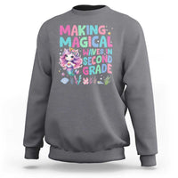 2nd Grade Mermaid Unicorn Sweatshirt Making Magical Waves In Second Grade - Wonder Print Shop