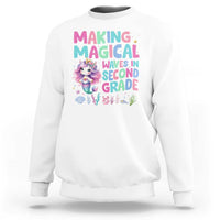 2nd Grade Mermaid Unicorn Sweatshirt Making Magical Waves In Second Grade - Wonder Print Shop