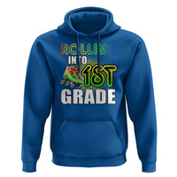 Rolling Into 1st Grade Skating Hoodie Back To School Rainbow Roller Skates - Wonder Print Shop