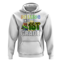 Rolling Into 1st Grade Skating Hoodie Back To School Rainbow Roller Skates - Wonder Print Shop