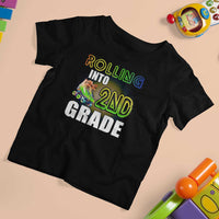 Rolling Into 2nd Grade Skating T Shirt For Kid Back To School Rainbow Roller Skates - Wonder Print Shop