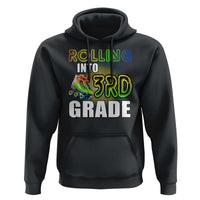 Rolling Into 3rd Grade Skating Hoodie Back To School Rainbow Roller Skates - Wonder Print Shop