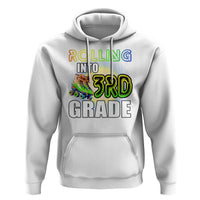 Rolling Into 3rd Grade Skating Hoodie Back To School Rainbow Roller Skates - Wonder Print Shop