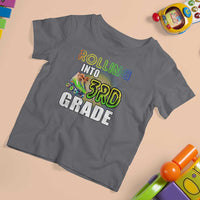Rolling Into 3rd Grade Skating T Shirt For Kid Back To School Rainbow Roller Skates - Wonder Print Shop