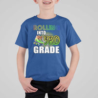Rolling Into 3rd Grade Skating T Shirt For Kid Back To School Rainbow Roller Skates - Wonder Print Shop