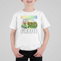 Rolling Into 3rd Grade Skating T Shirt For Kid Back To School Rainbow Roller Skates - Wonder Print Shop