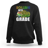 Rolling Into 3rd Grade Skating Sweatshirt Back To School Rainbow Roller Skates - Wonder Print Shop