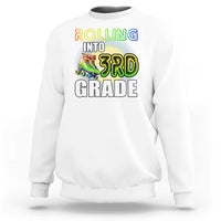 Rolling Into 3rd Grade Skating Sweatshirt Back To School Rainbow Roller Skates - Wonder Print Shop