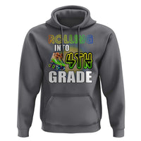 Rolling Into 4th Grade Skating Hoodie Back To School Rainbow Roller Skates - Wonder Print Shop