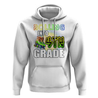 Rolling Into 4th Grade Skating Hoodie Back To School Rainbow Roller Skates - Wonder Print Shop