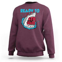 Funny Shark Ready To Attack 4th Grade Sweatshirt - Wonder Print Shop