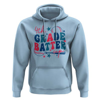 4th Grade Baseball Player Hoodie Batter Up Back To School - Wonder Print Shop
