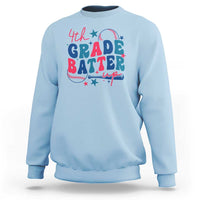 4th Grade Baseball Player Sweatshirt Batter Up Back To School - Wonder Print Shop