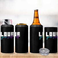 Love Yourself Semicolon Suicide Prevention 4 in 1 Can Cooler Tumbler