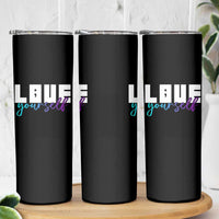 Love Yourself Semicolon Suicide Prevention Skinny Tumbler
