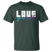 Love Yourself Semicolon Suicide Prevention T Shirt - Wonder Print Shop