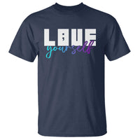 Love Yourself Semicolon Suicide Prevention T Shirt - Wonder Print Shop
