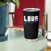 Love Yourself Semicolon Suicide Prevention Tumbler Cup
