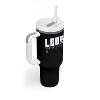 Love Yourself Semicolon Suicide Prevention Tumbler With Handle