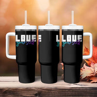 Love Yourself Semicolon Suicide Prevention Tumbler With Handle
