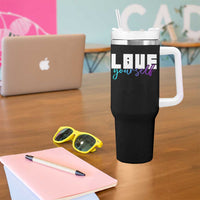 Love Yourself Semicolon Suicide Prevention Tumbler With Handle