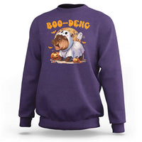 Halloween Boo Deng Sweatshirt Baby Pygmy Hippo Cute Ghost - Wonder Print Shop