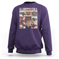 Cute Baby Pygmy Hippo Thailand Sweatshirt In My Hippo Era MooDeng Meme - Wonder Print Shop
