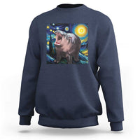 Funny Baby Pygmy Hippo Thailand Sweatshirt Starry Night MooDeng Meme - Wonder Print Shop