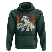 Hippo Lover Hoodie Retro Vintage Baby Pygmy Hippopotamus