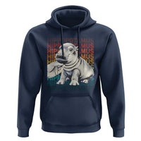 Hippo Lover Hoodie Retro Vintage Baby Pygmy Hippopotamus