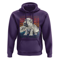 Hippo Lover Hoodie Retro Vintage Baby Pygmy Hippopotamus