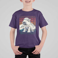 Hippo Lover T Shirt For Kid Retro Vintage Baby Pygmy Hippopotamus - Wonder Print Shop