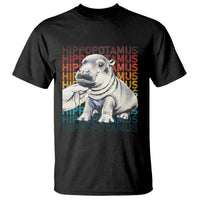 Hippo Lover T Shirt Retro Vintage Baby Pygmy Hippopotamus - Wonder Print Shop