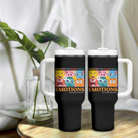 Mental Health Tumbler With Handle Each Day Is Filled With Emotions